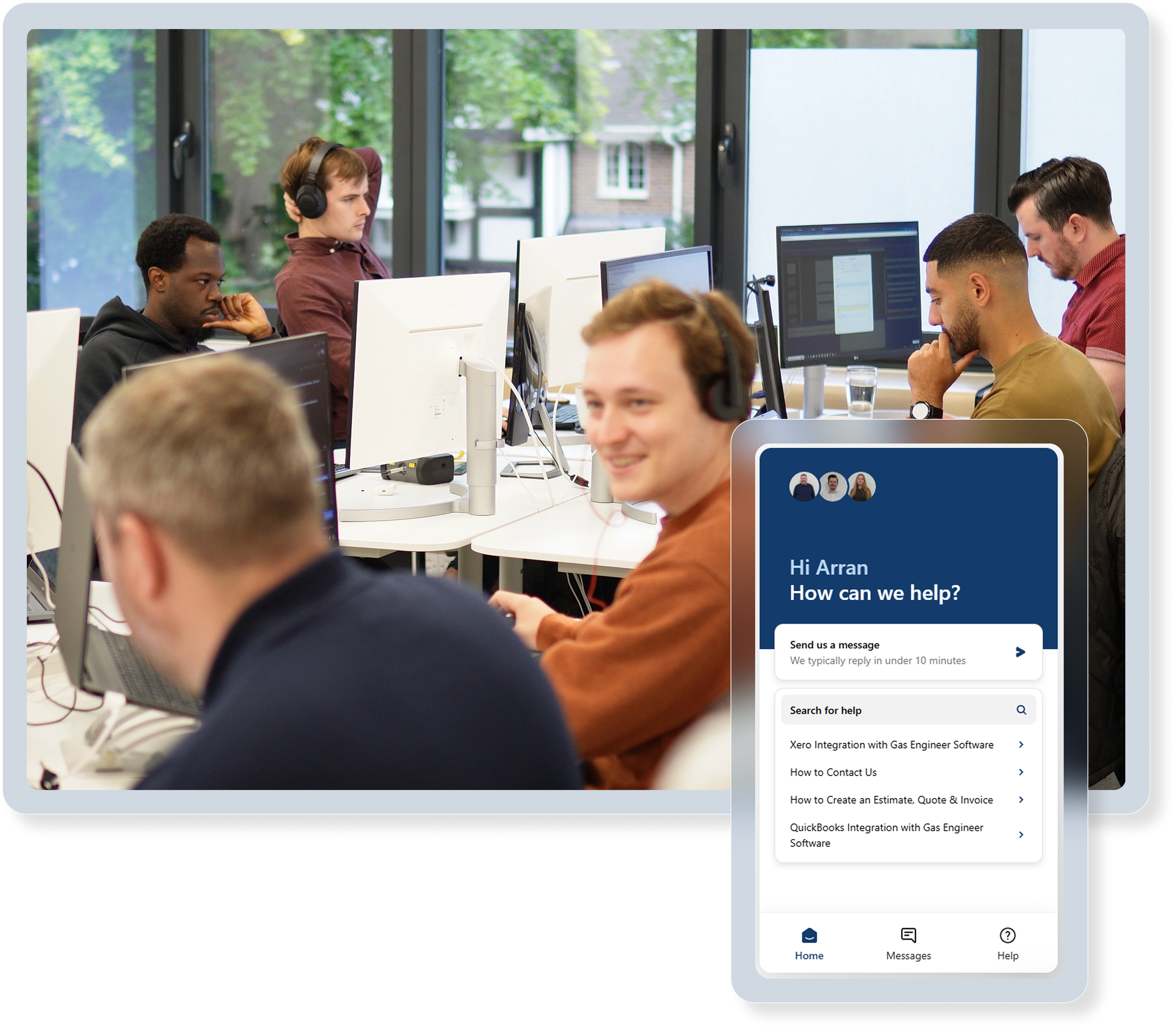 Expert UK Based Support Organise your gas engineers and staff